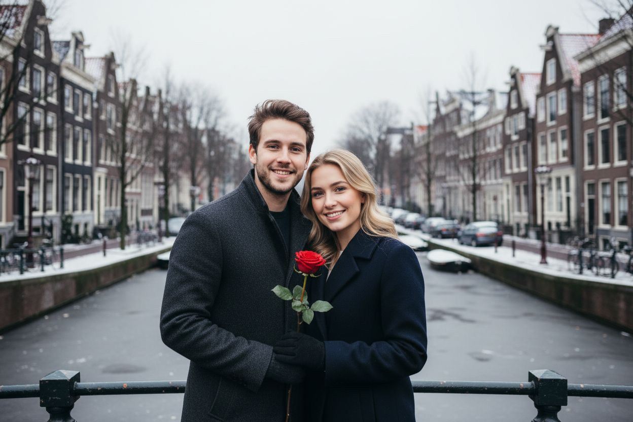 Valentine Destinations AI photo style example 3